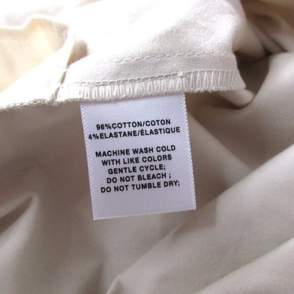 Lafayette 148 Dress Pant Womens Size 8 Cream Slash Pocket High Rise Cotton Blend - Picture 4 of 8